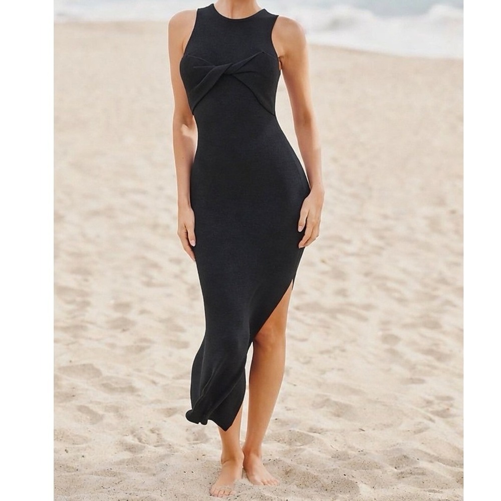 Sunday In Brooklyn Anthropologie Sleeveless Twist Bow Knit Midi Dress‎ Medium